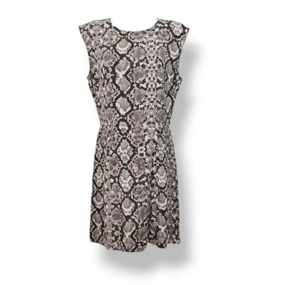 Leith Pale Pink Snakeskin Animal Print Sheath Dress Size Small - Picture 3 of 10